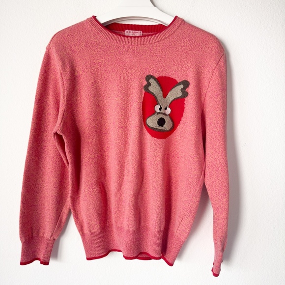 Rare MU SPORTS Golf Sweater with Embroided Logo Multicolor Women's Size 40 - Picture 1 of 11